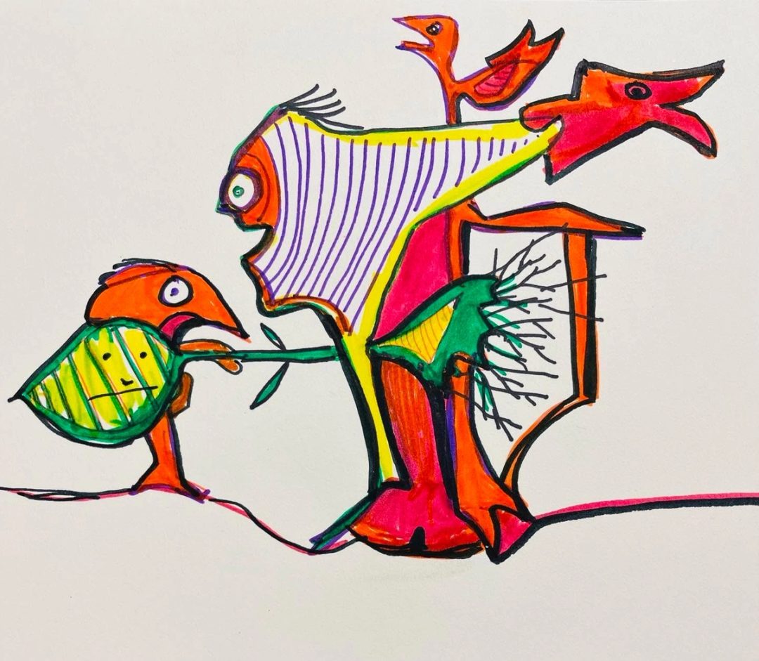 Drawing No. 1,414, 'Ray's mother had asked him repeatedly NOT to invite his plant-based friends home for dinner.', posted JUN 1, 2023