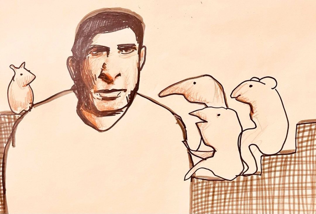 Drawing No. 1,044, 'Stuart’s stories overwhelmed the kids.', posted JUN 5, 2022