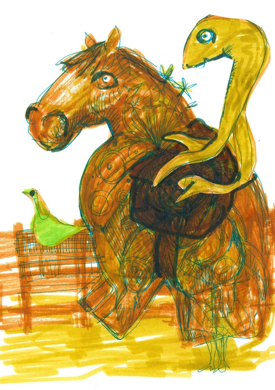 Drawing No. 1,549, 'Farm Buddies', posted OCT 9, 2023