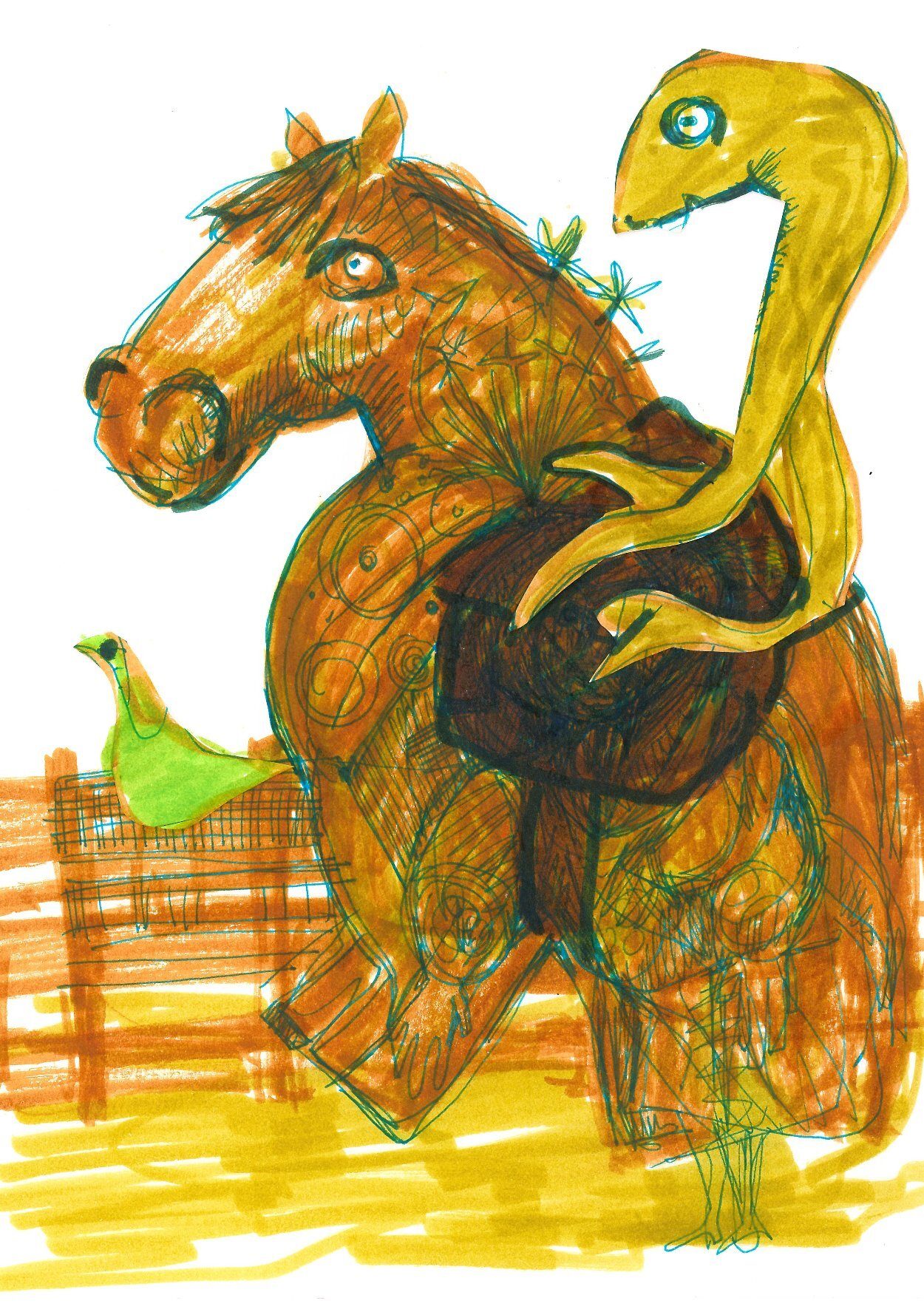 Drawing No. 1,549, 'Farm Buddies', posted OCT 9, 2023