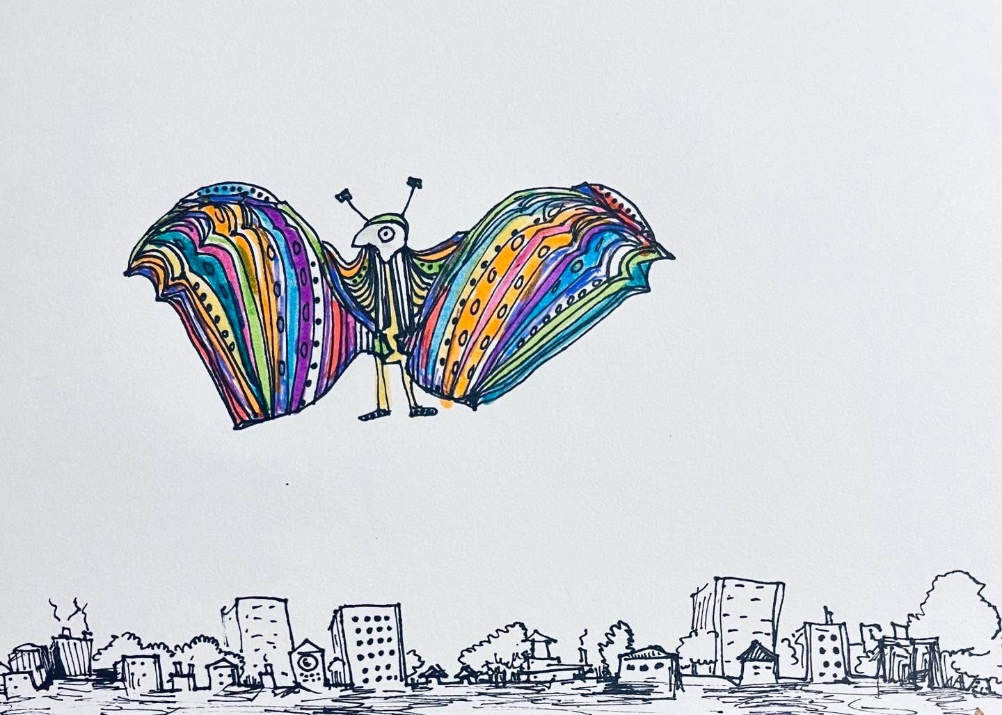 Drawing No. 1,431, 'With his GPS in the other jacket, Ray was unsure about where to alight.', posted JUN 19, 2023