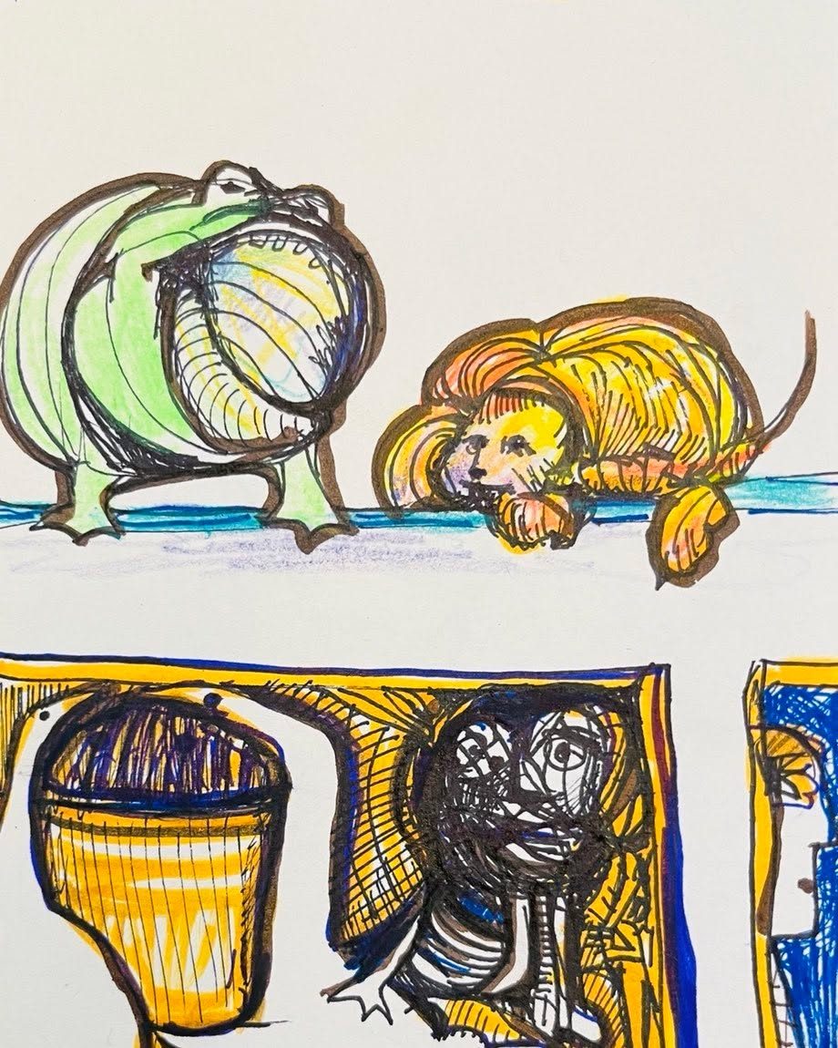 Drawing No. 1,033, 'The Harleys’ new apartment had everything—except soundproofing.', posted MAY 25, 2022