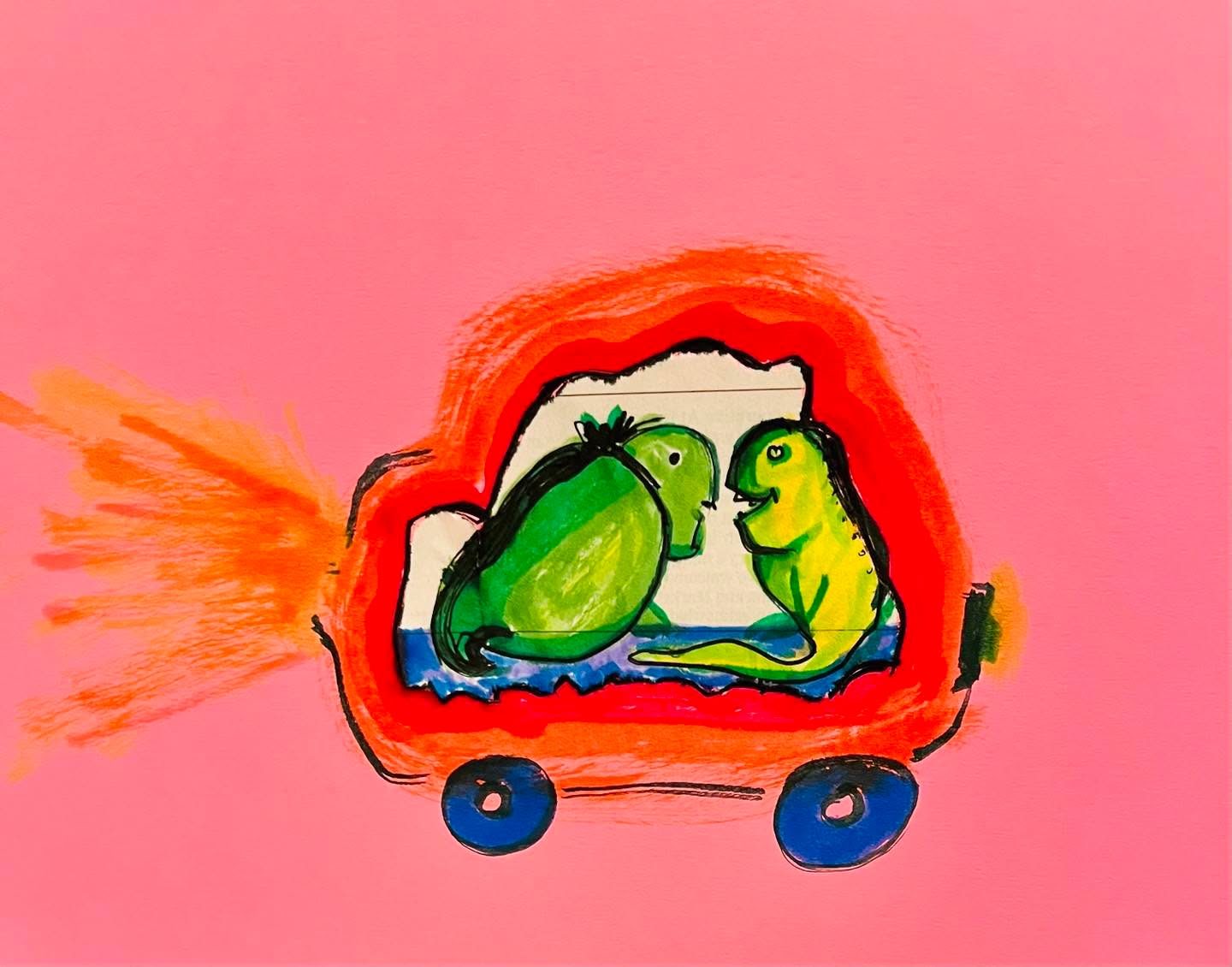 Drawing No. 1,927, 'Sid and Helen's robotic car allowed them both to be backseat drivers.', posted SEP 29, 2024