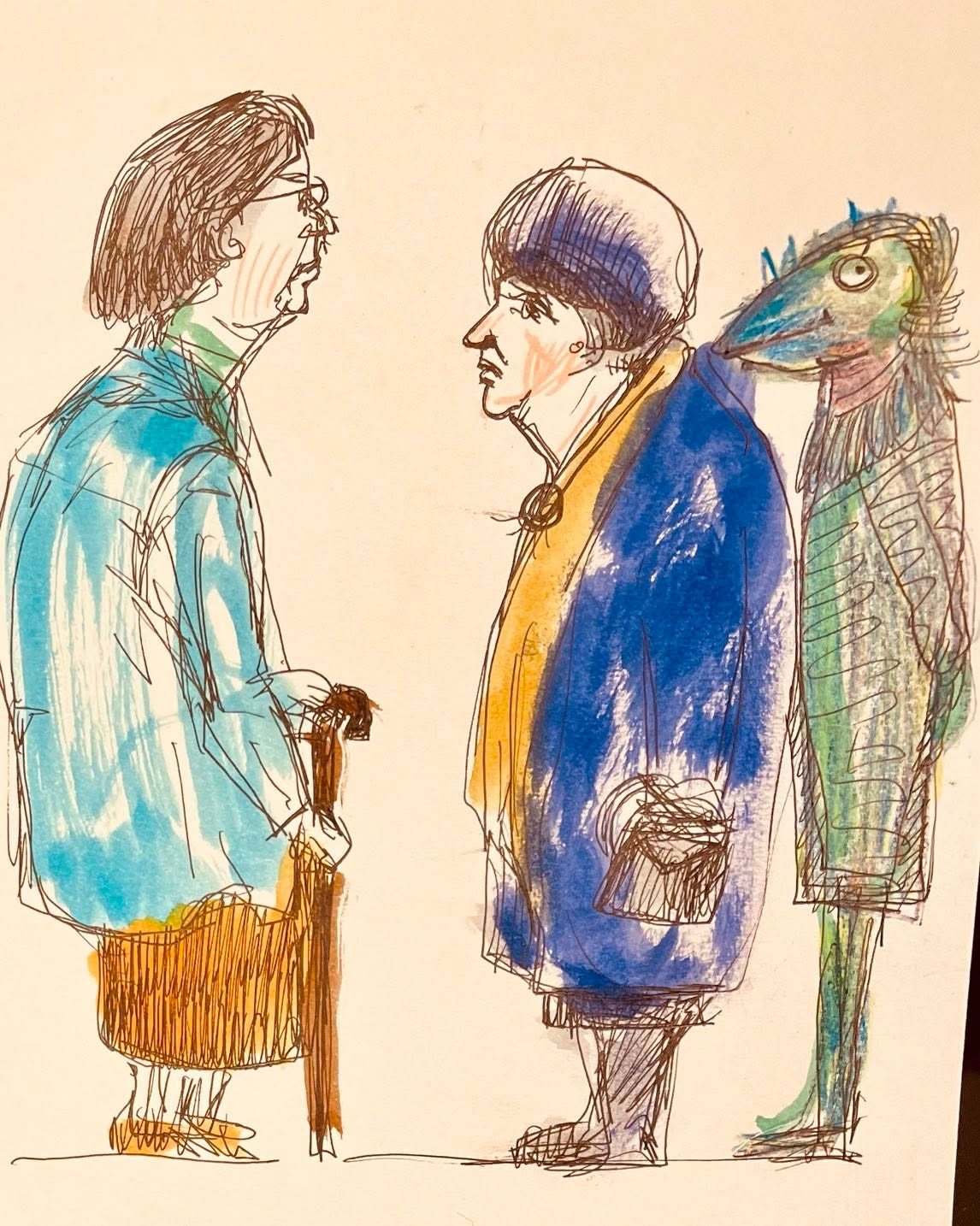 Drawing No. 1,243, 'Daisy's visits kept her granny young.', posted DEC 17, 2022