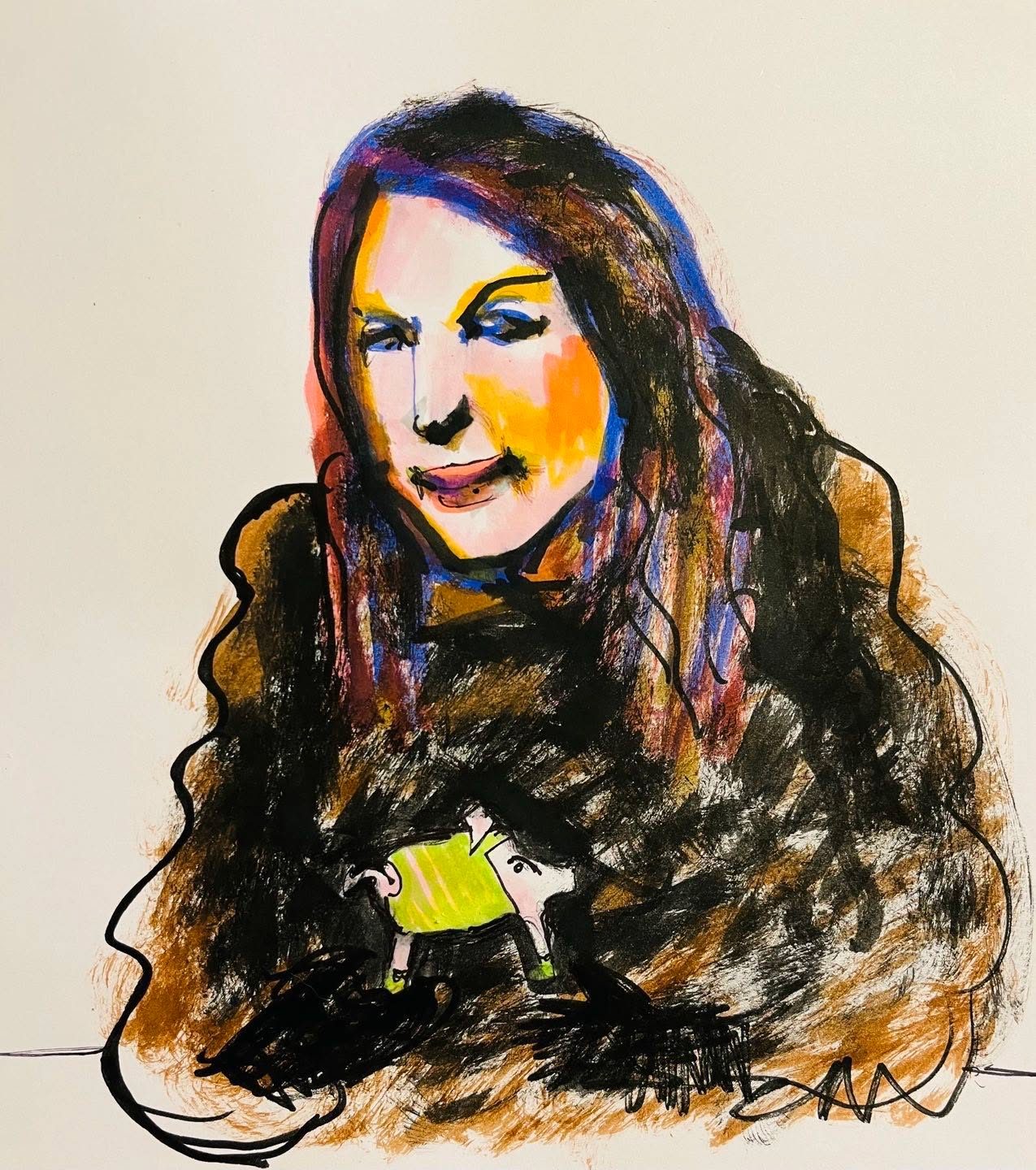 Drawing No. 1,260, 'It wasn't easy being Aunt Josie's therapy pet.', posted JAN 3, 2023