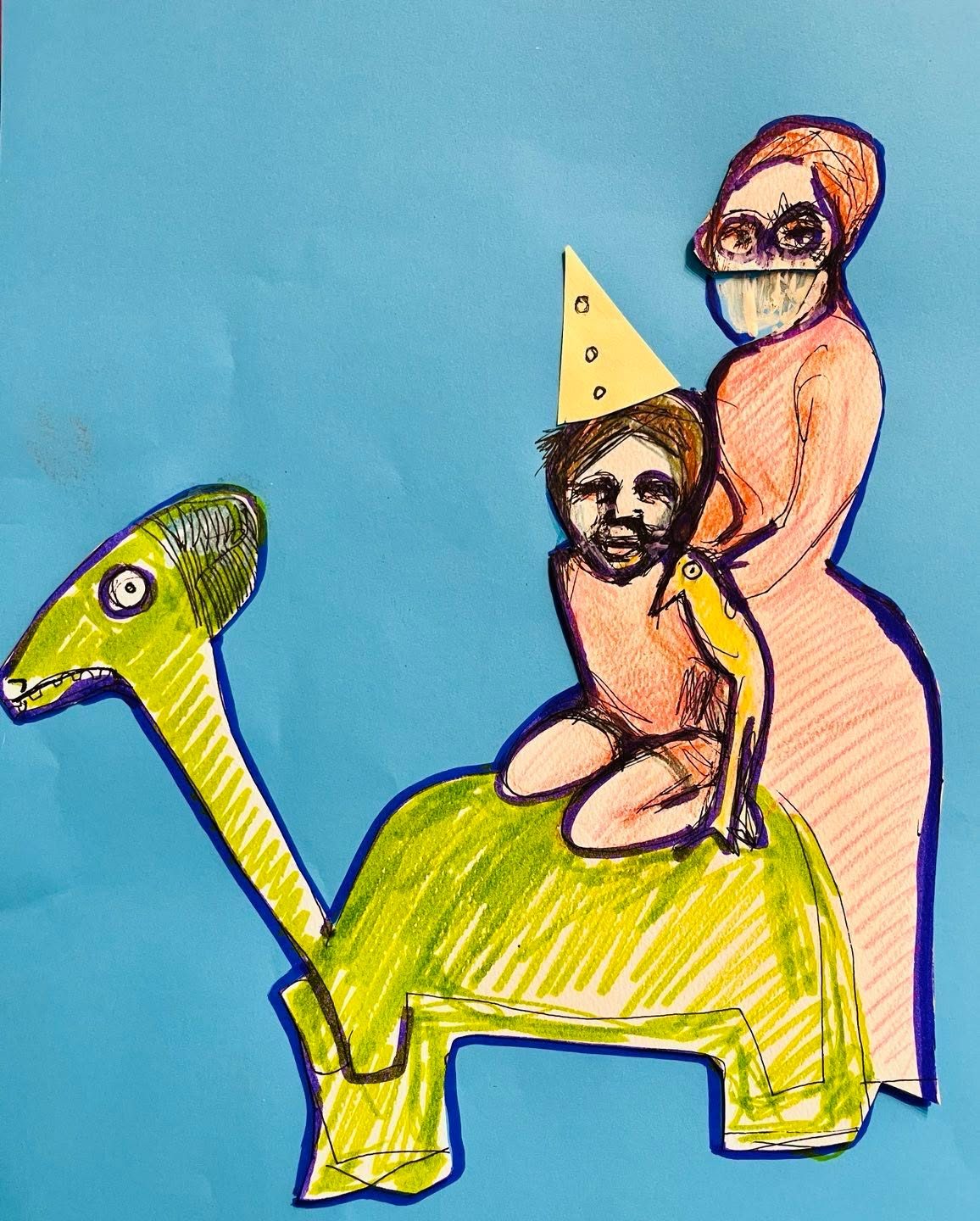 Drawing No. 1,575, 'Galapagos tortoise rides are the new must-have for chi-chi birthday parties.', posted NOV 2, 2023