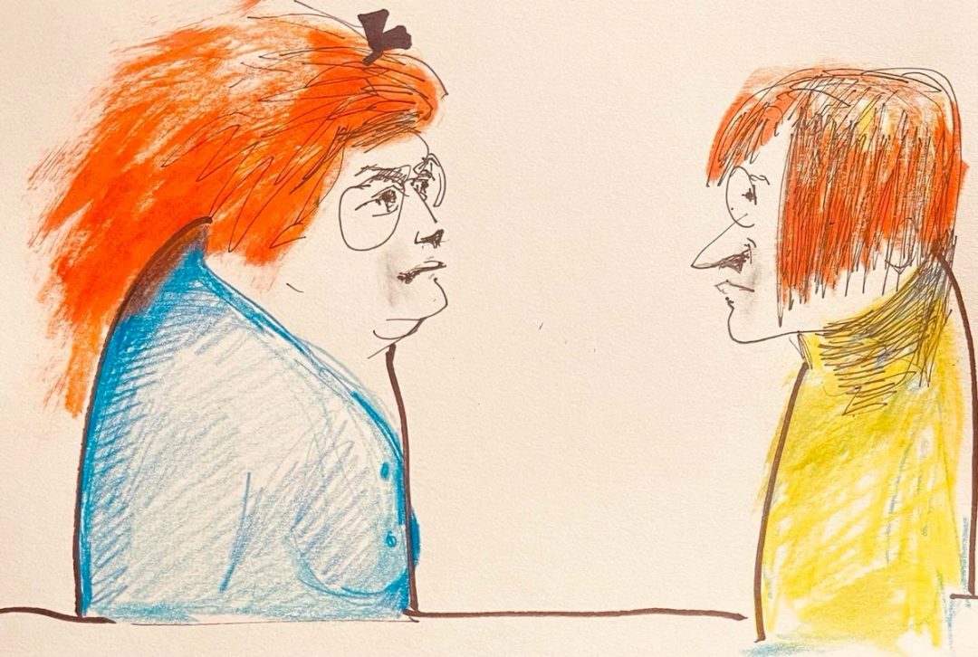 Drawing No. 1,663, 'The Tuffin sisters had agreed to reboot as redheads.', posted JAN 25, 2024