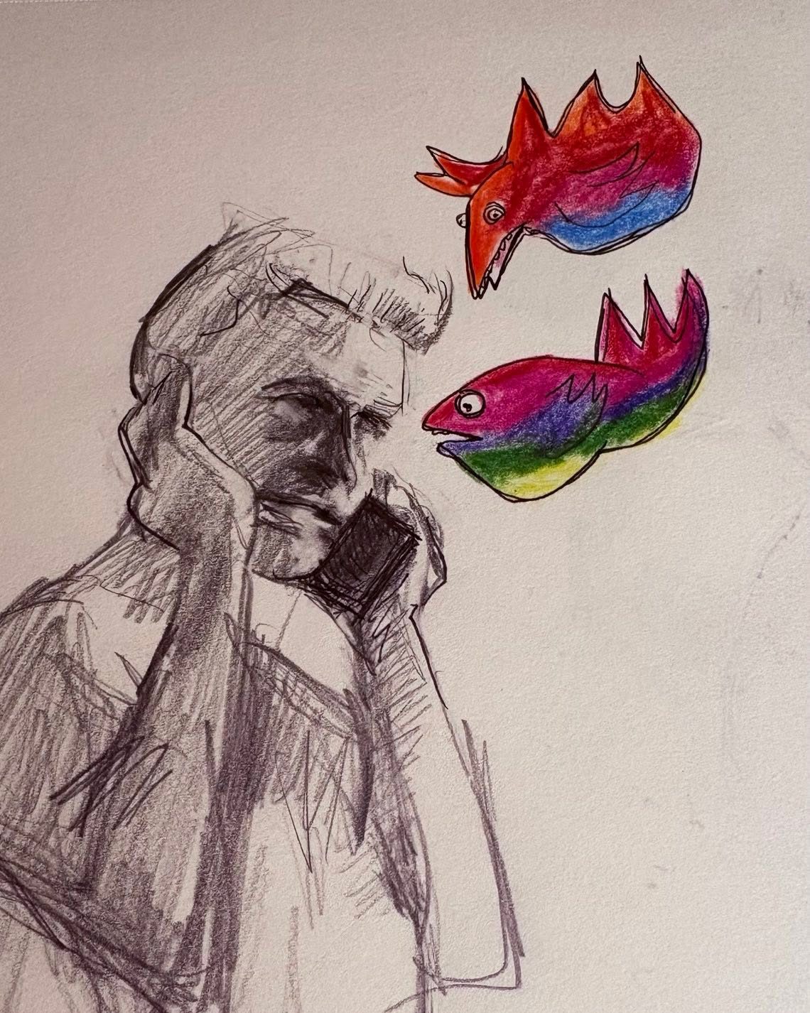Drawing No. 2,365, 'They needed many more phones at the aquarium.', posted NOV 12, 2025
