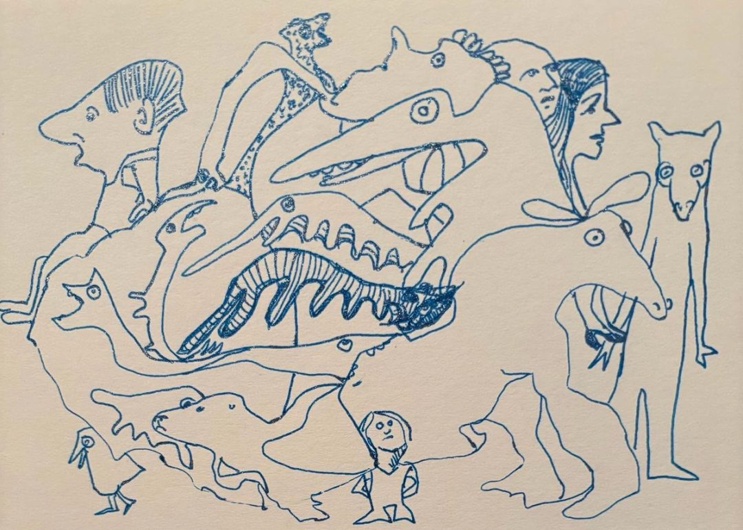 Drawing No. 2,215, 'It looked to be another noisy night at the cooling center.', posted JUN 25, 2025