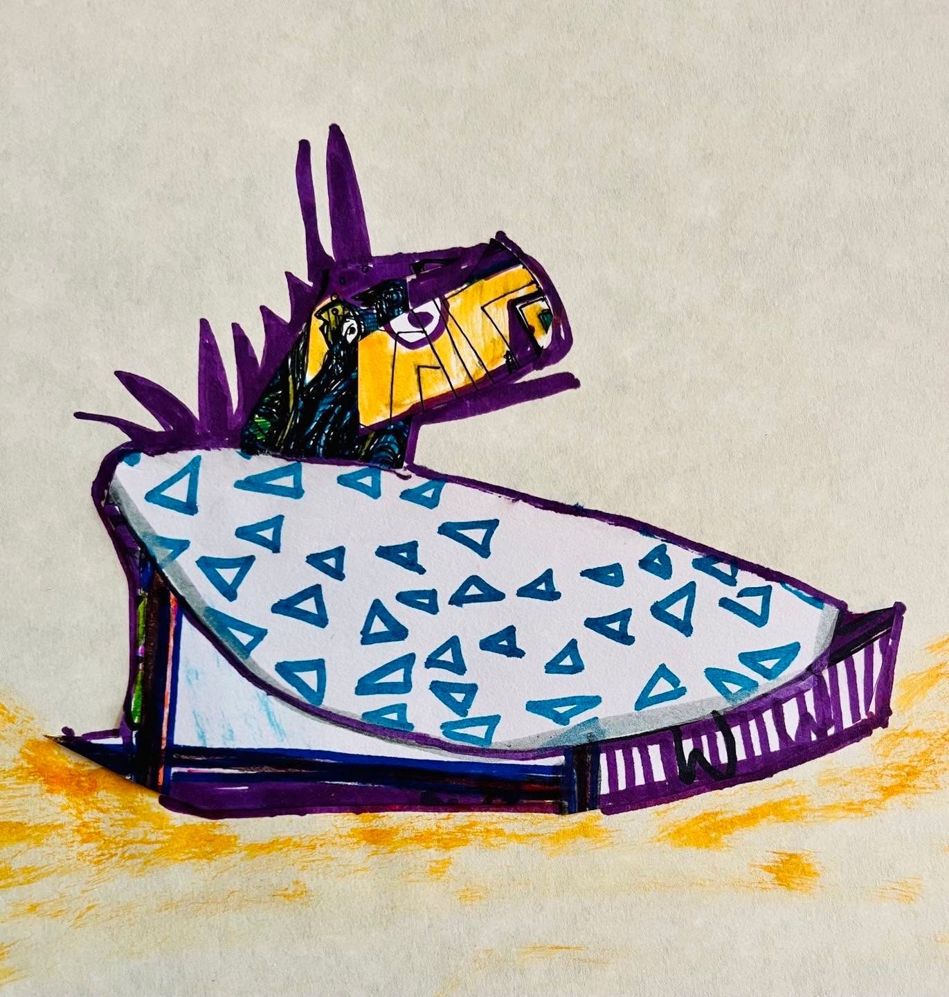 Drawing No. 1,451, 'Dobbin had developed a strong preference for breakfast in bed.', posted JUL 8, 2023