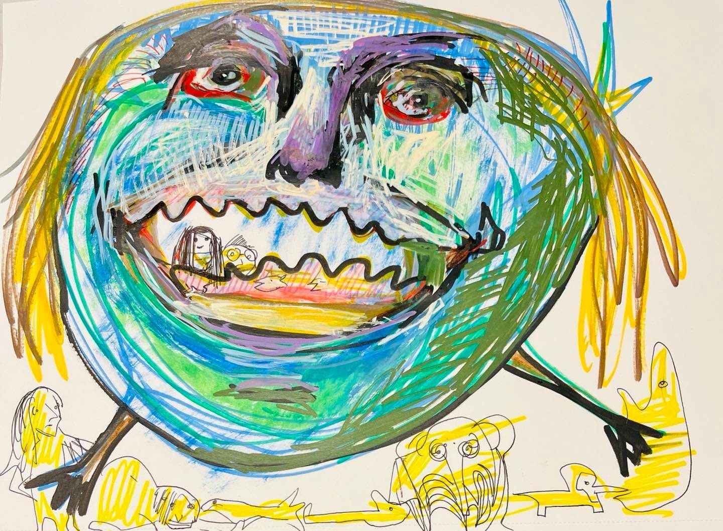 Drawing No. 1,057, 'To be on the safe side, Lolly had Dr. Morris and his assistant implanted on the lower right.', posted JUN 18, 2022