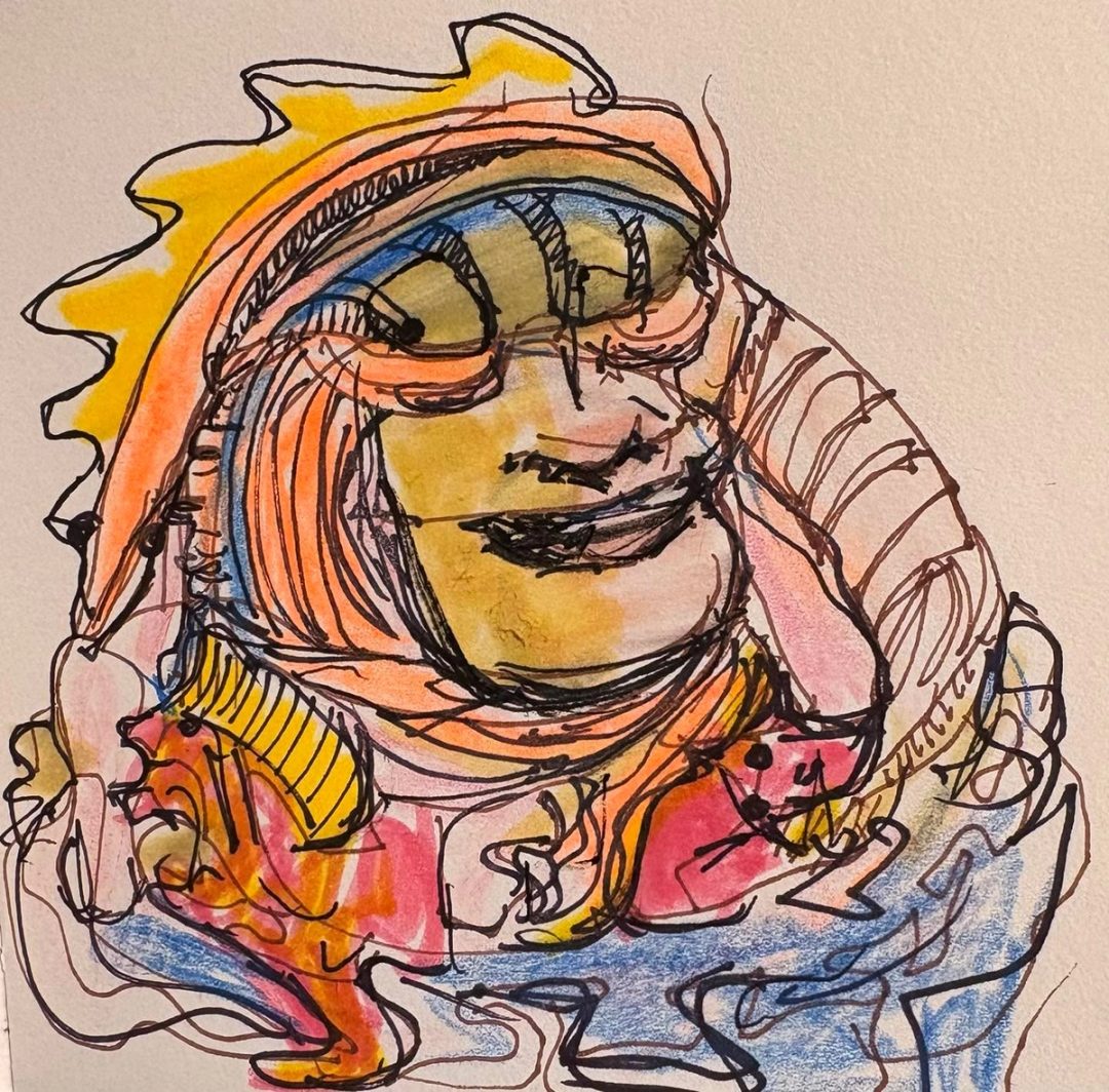 Drawing No. 2,070, 'The spin cycle was noisy but fun.', posted FEB 17, 2025