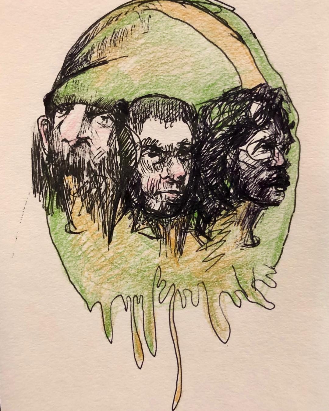 Drawing No. 44, 'Egg men', posted AUG 31, 2019