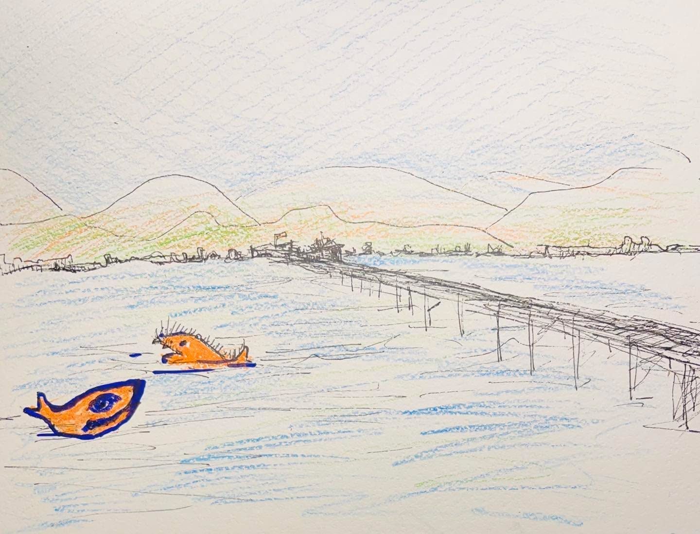 Drawing No. 1,252, 'Carly had her cream cheese and bagel dream again.', posted DEC 26, 2022