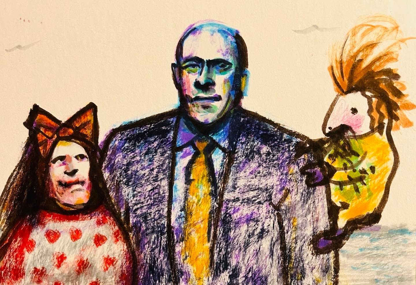 Drawing No. 1,299, 'Family photo shoots made little Devon nervous.', posted FEB 9, 2023