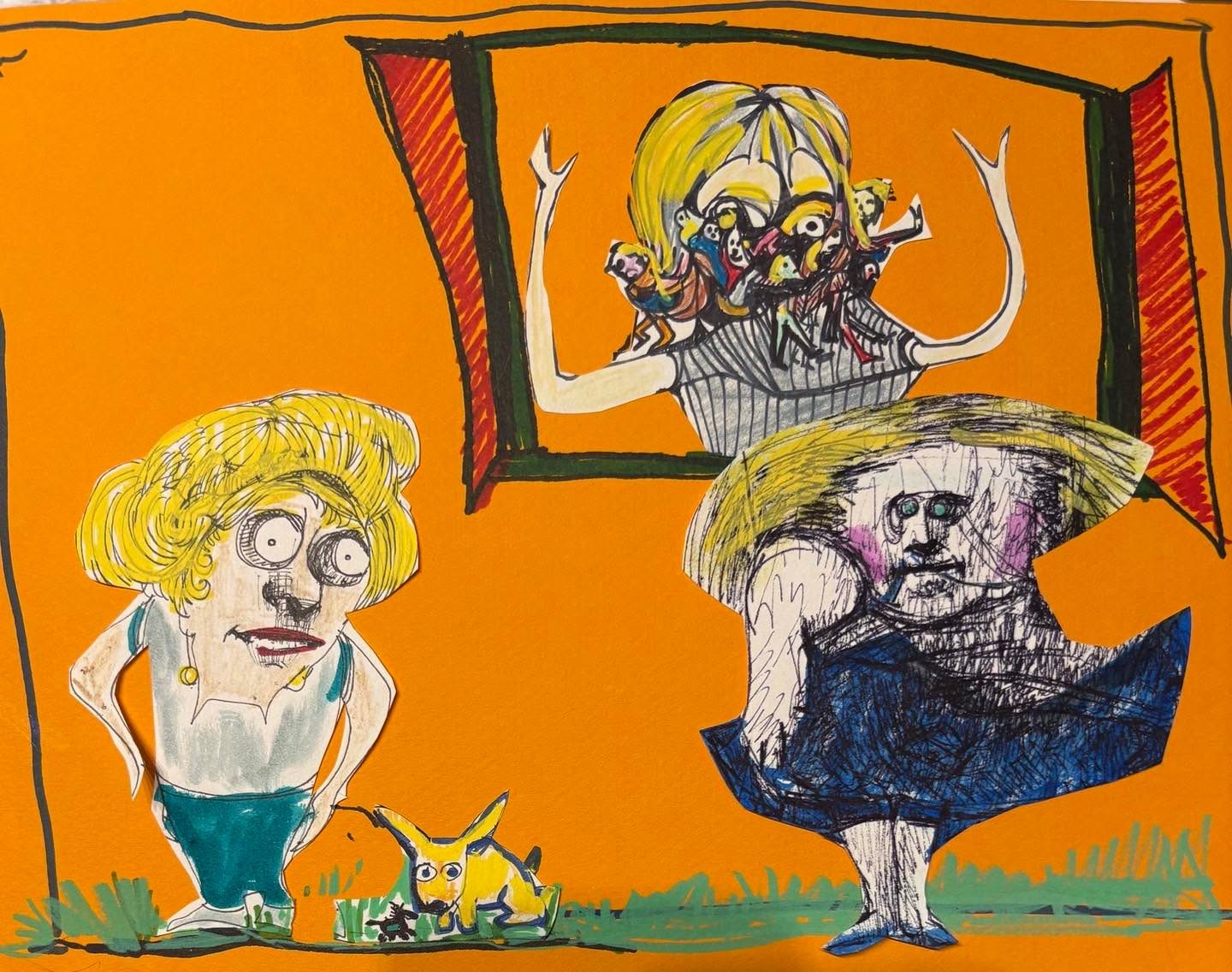 Drawing No. 2,351, 'More blondes than usual for Halloween.', posted OCT 31, 2025