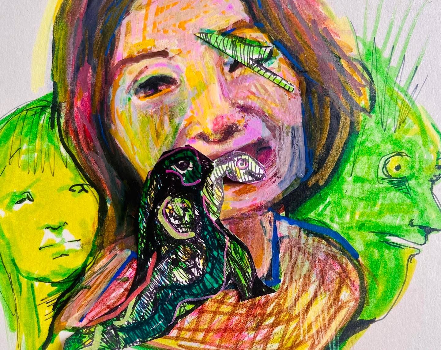Drawing No. 1,496, 'Amy Sue thought nature walks were over-rated.', posted AUG 21, 2023