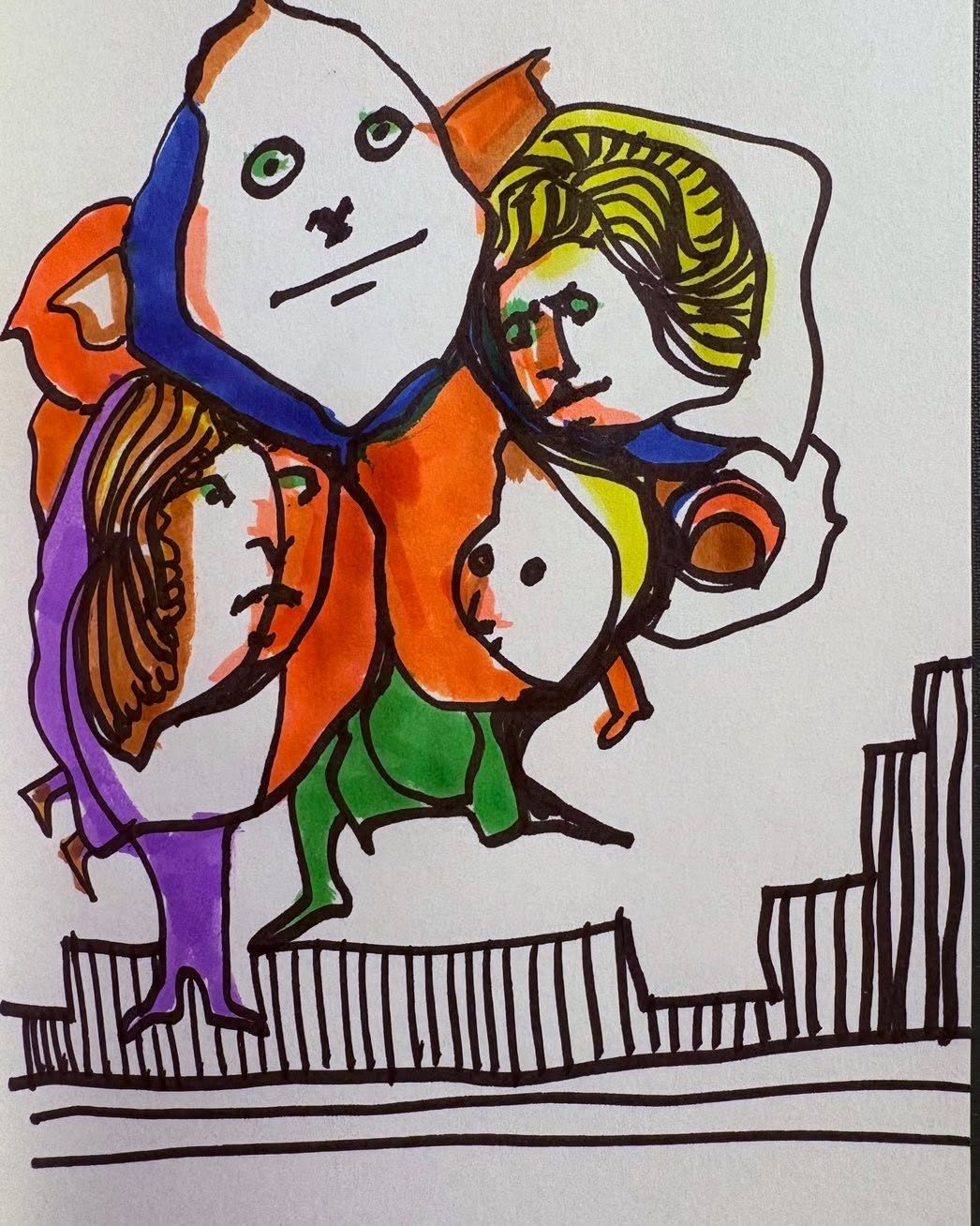 Drawing No. 2,624, 'By Day 2, most of the Mudge-Wickes were tired of sightseeing.', posted JUN 27, 2026