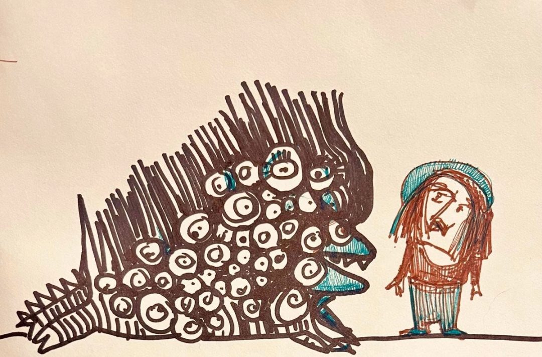 Drawing No. 1,701, 'Dillon's fashion sense was all about hubcaps.', posted MAR 2, 2024