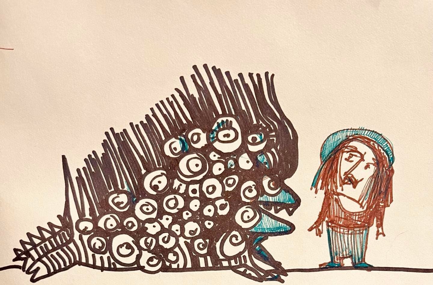 Drawing No. 1,701, 'Dillon's fashion sense was all about hubcaps.', posted MAR 2, 2024