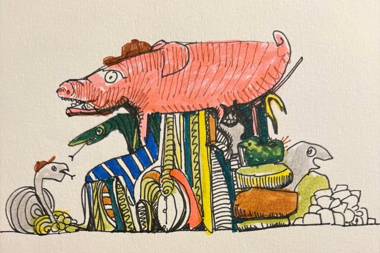 Drawing No. 2,606, 'With no set vacation plans, the Whitmores planned to hop on an Amazon truck, destination unknown.', posted JUN 12, 2026