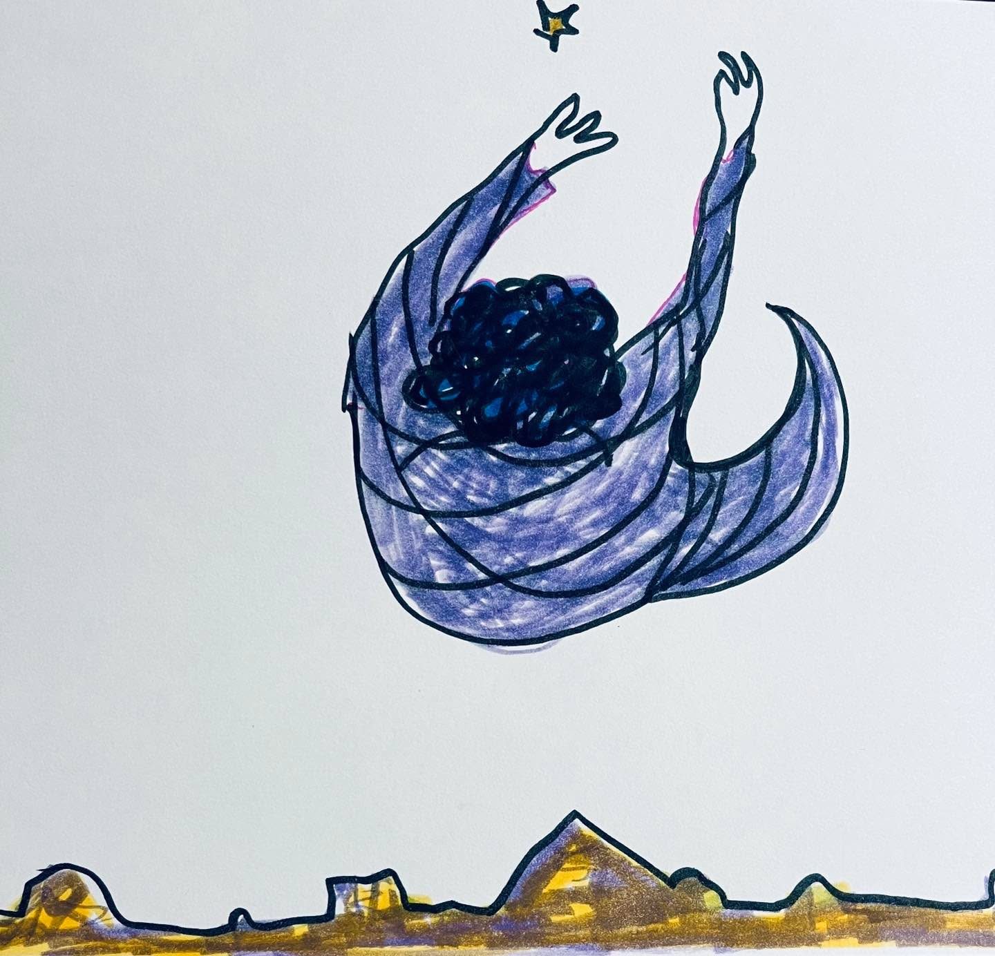 Drawing No. 1,523, 'Emily followed a fad diet and became weightless.', posted SEP 16, 2023