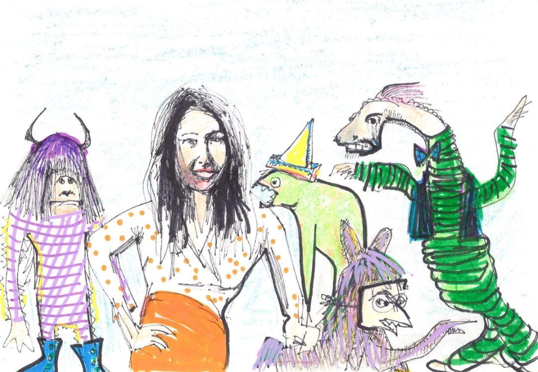 Drawing No. 1,105, 'Orange Skirt', posted AUG 4, 2022