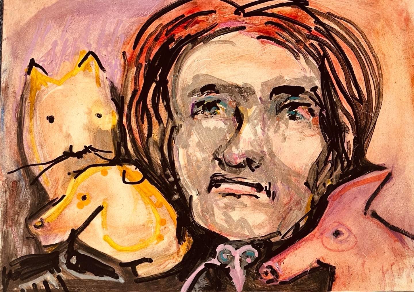 Drawing No. 1,164, 'Griffin wondered who’d left his goggles in the pig pen.', posted OCT 1, 2022