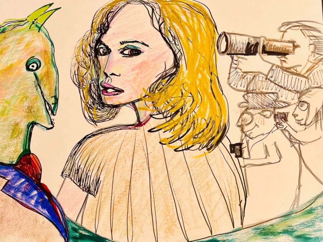 Drawing No. 1,162, 'The paparazzi had ignored Goldilocks for years—until she started dating the big bad wolf.', posted SEP 29, 2022