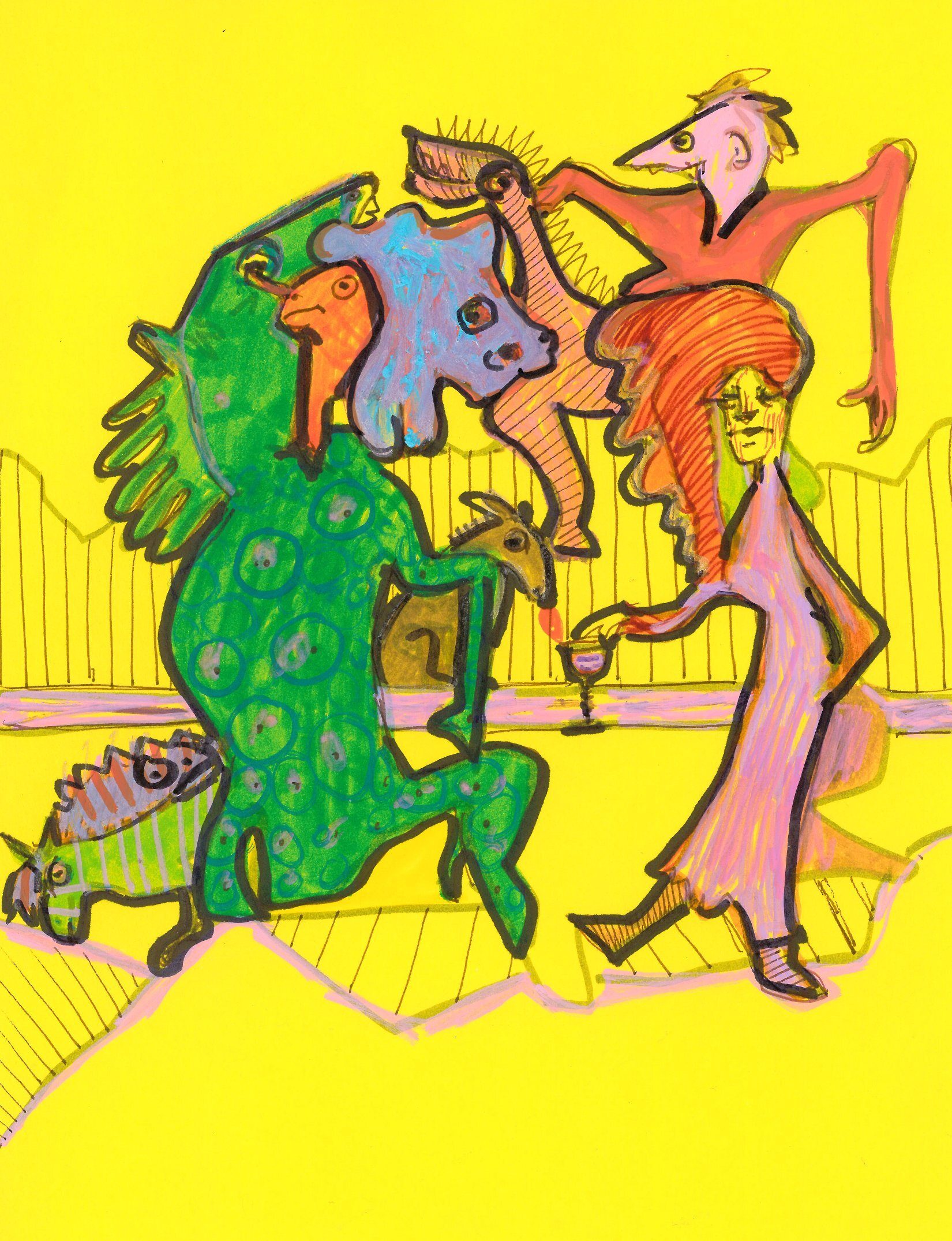 Drawing No. 1,567, 'Terrace Party', posted OCT 27, 2023