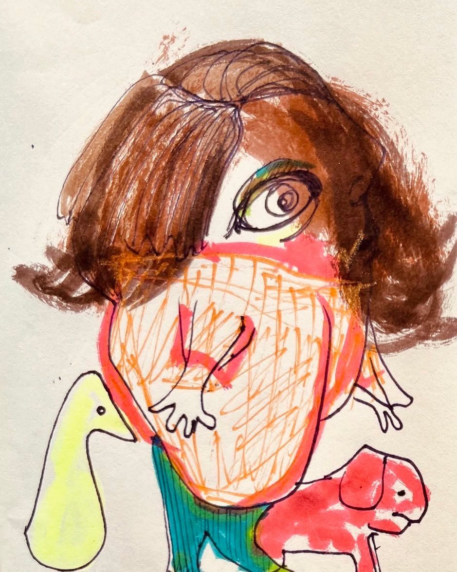 Drawing No. 1,880, 'Mary Sue took nothing for granted.', posted AUG 16, 2024