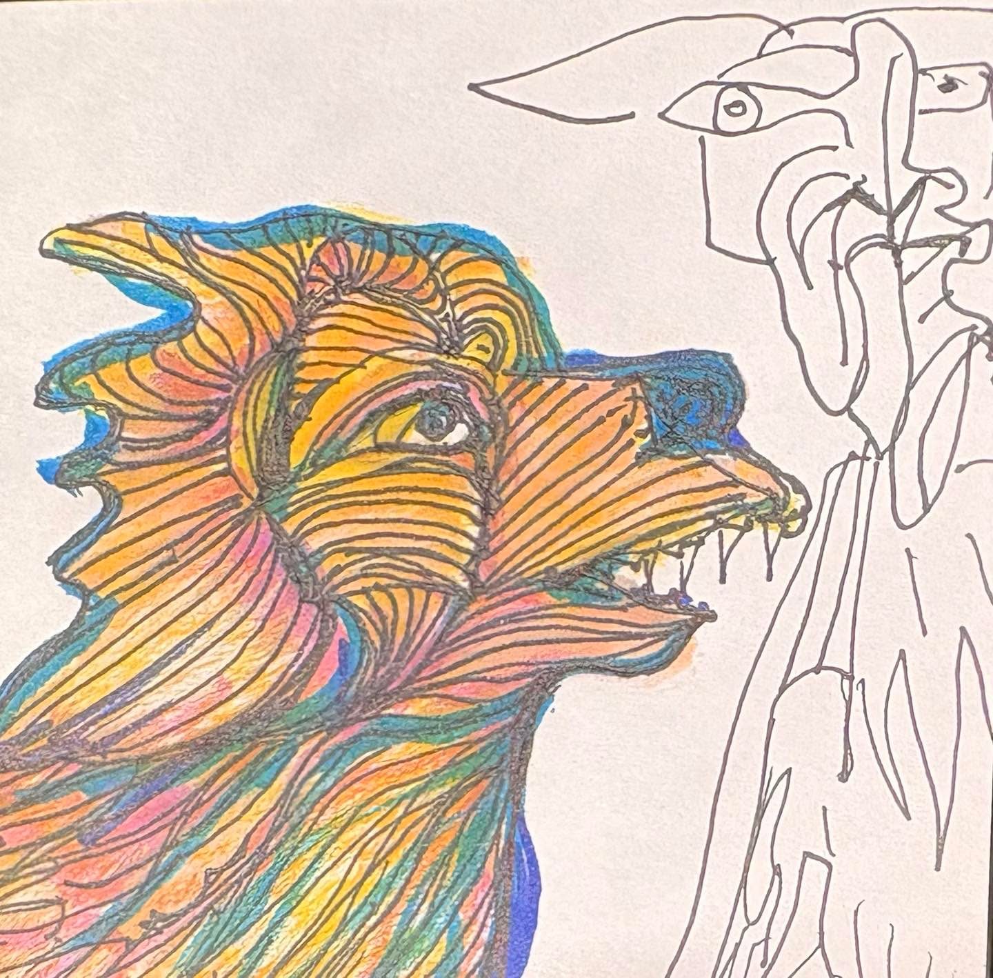 Drawing No. 2,229, 'Gleason turned white as a sheet when AI told him what Woofie was really saying.', posted JUL 7, 2025