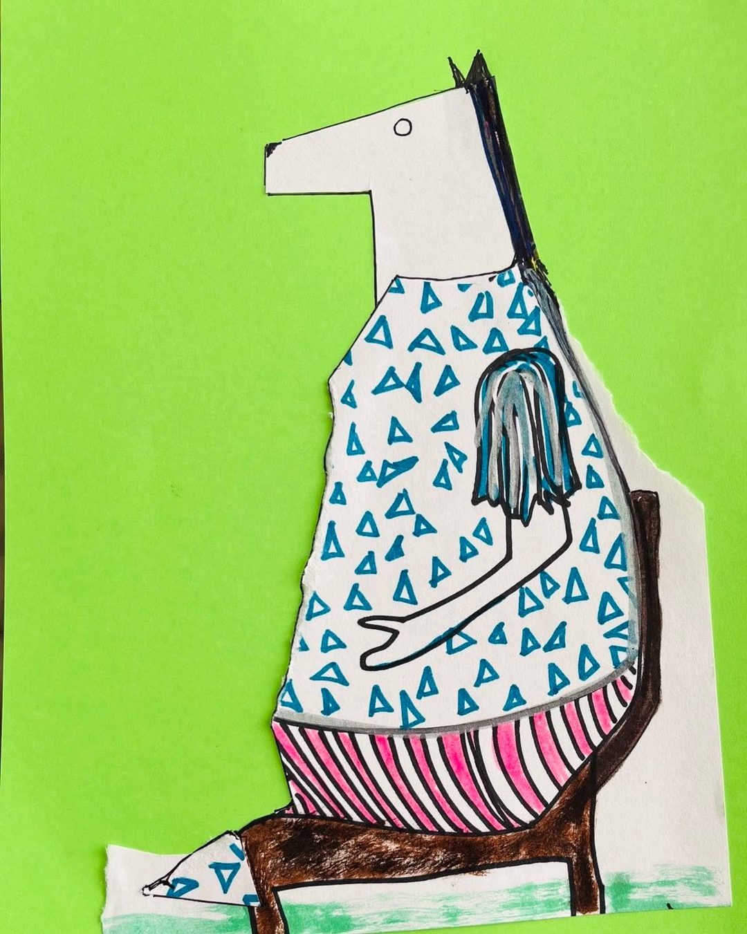 Drawing No. 1,448, 'Beautifully trained, Lisette obeyed the all-important SIT command like a pro.', posted JUL 5, 2023