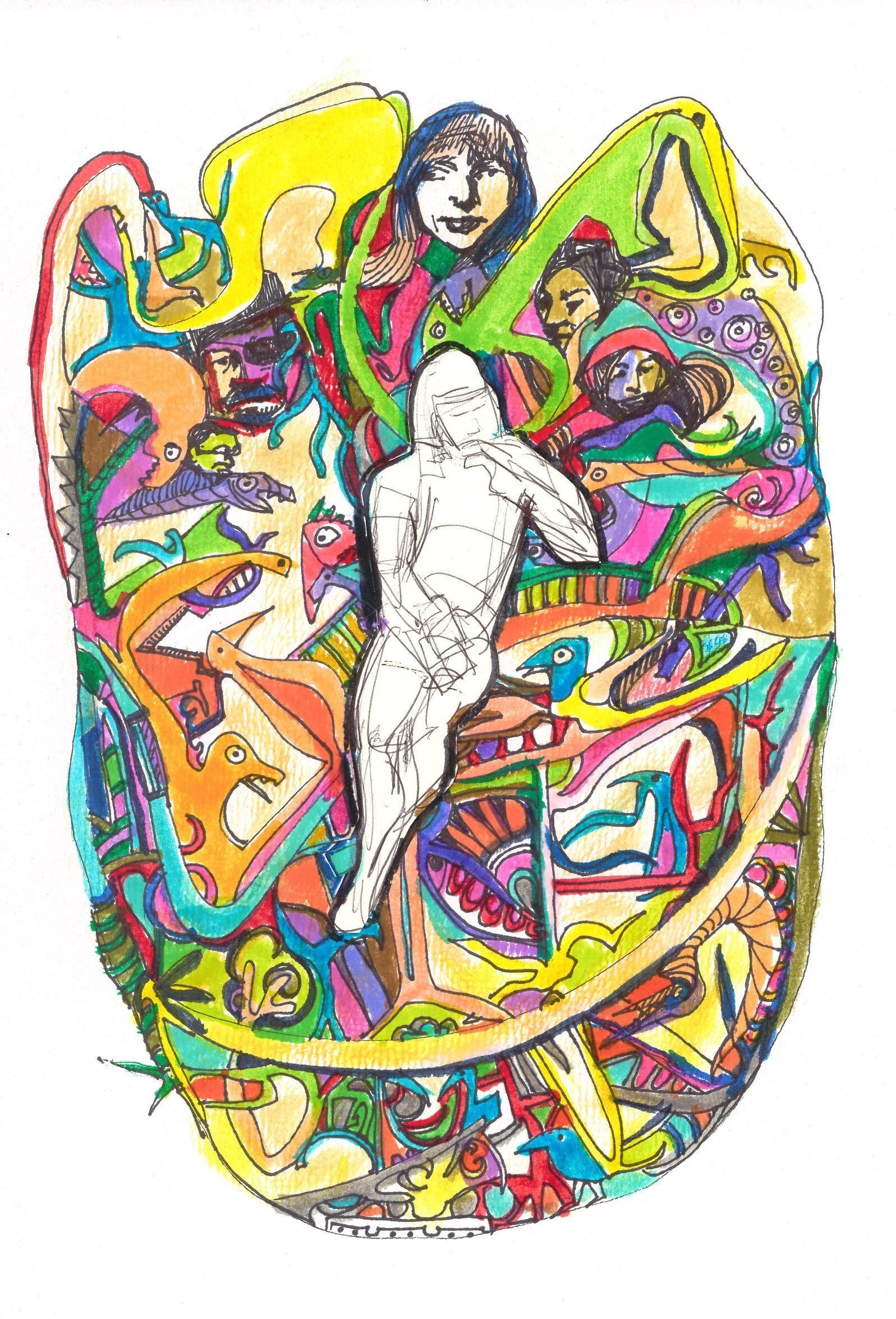 Drawing No. 1,557, 'Really Thinking', posted OCT 21, 2023