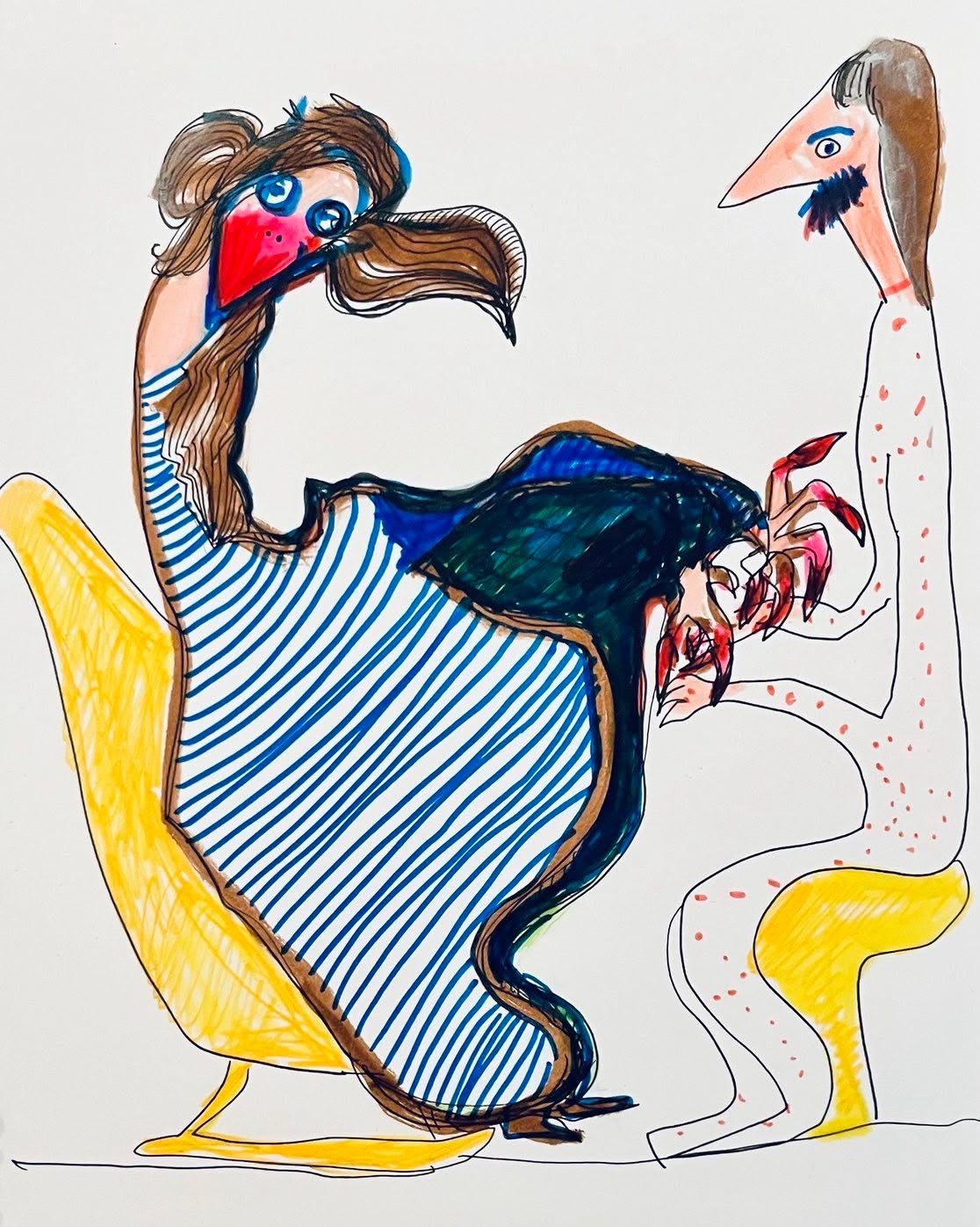 Drawing No. 1,920, 'Barton was a genius at hand reflexology.', posted SEP 22, 2024