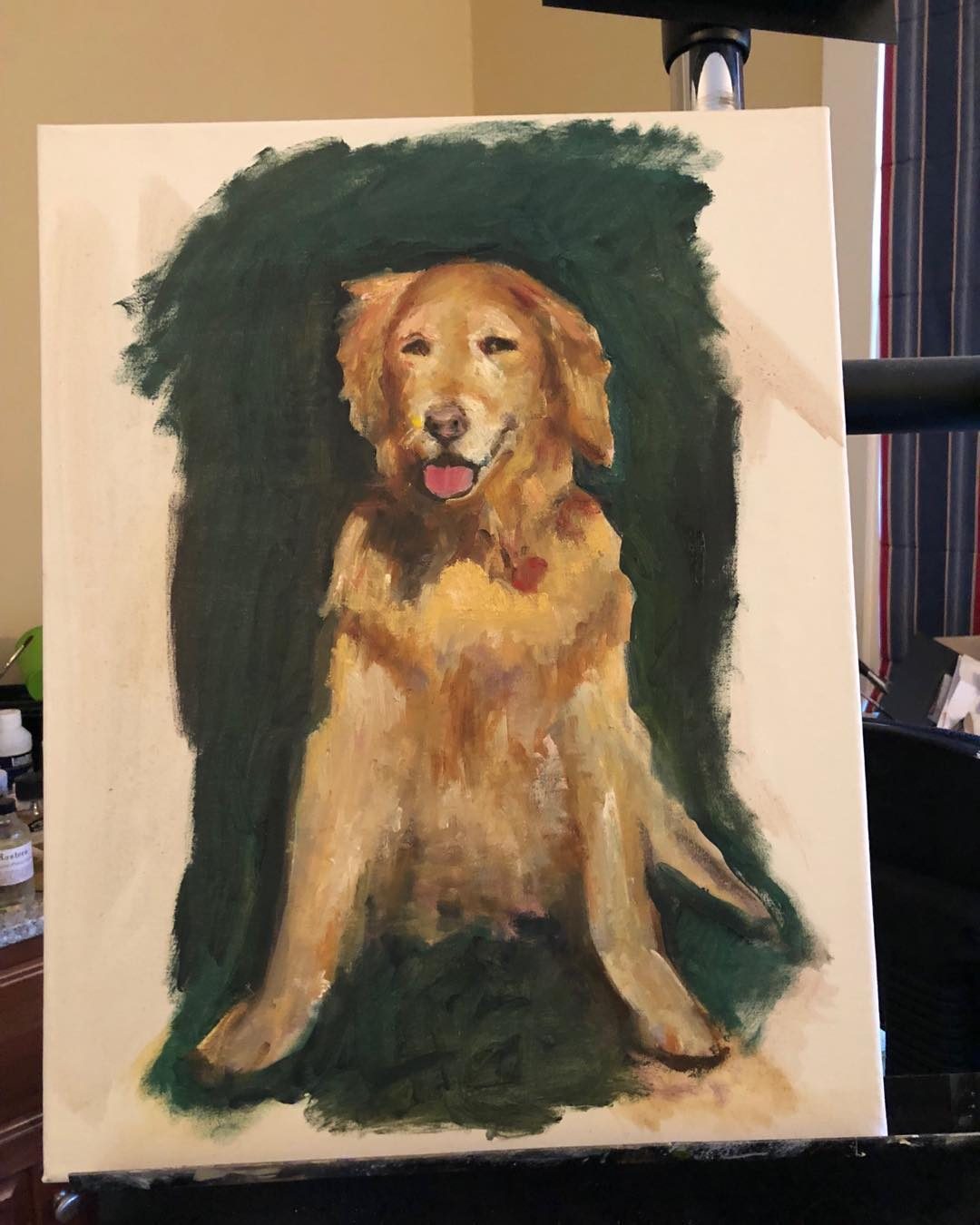 Drawing No. 10, 'Latest portrait of a senior golden.', posted OCT 18, 2018
