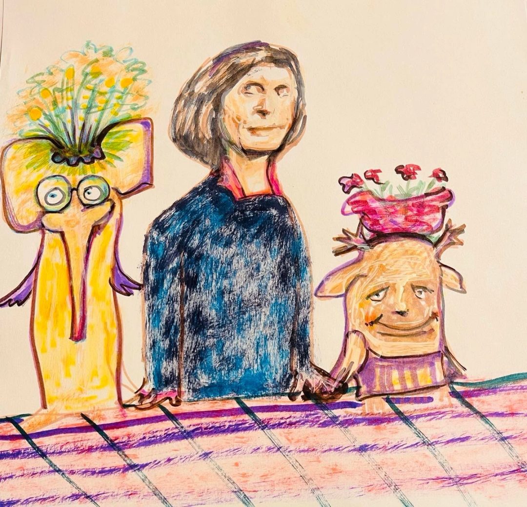 Drawing No. 1,351, 'This year Gran let the little girls choose their own Easter hats.', posted APR 3, 2023