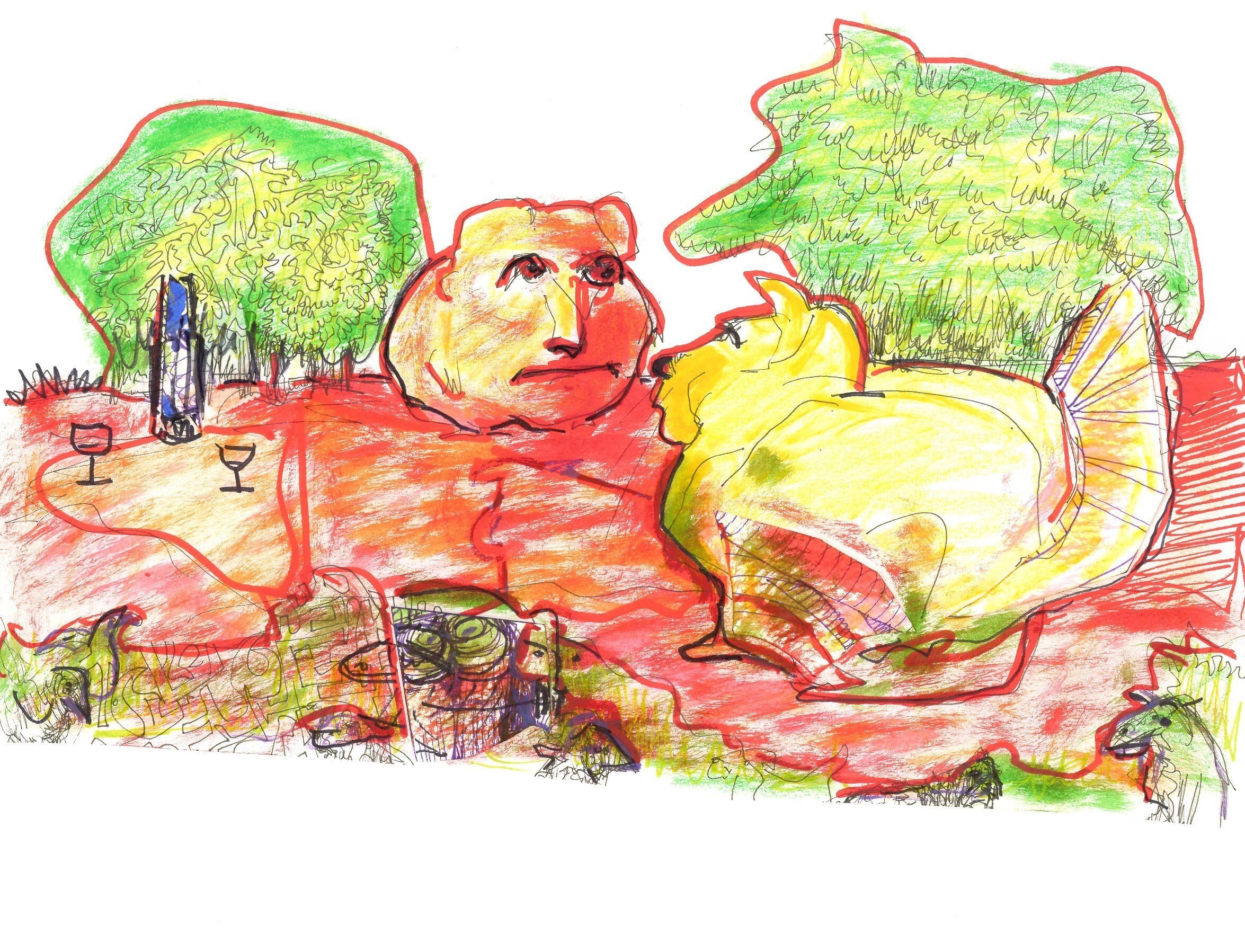 Drawing No. 944, 'Picnic', posted FEB 27, 2022