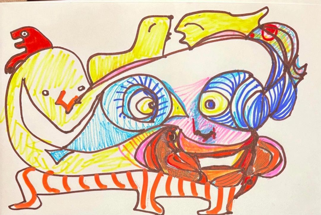 Drawing No. 2,310, 'It was adorable to hear the little ones mimic the politicians on tv.', posted SEP 20, 2025