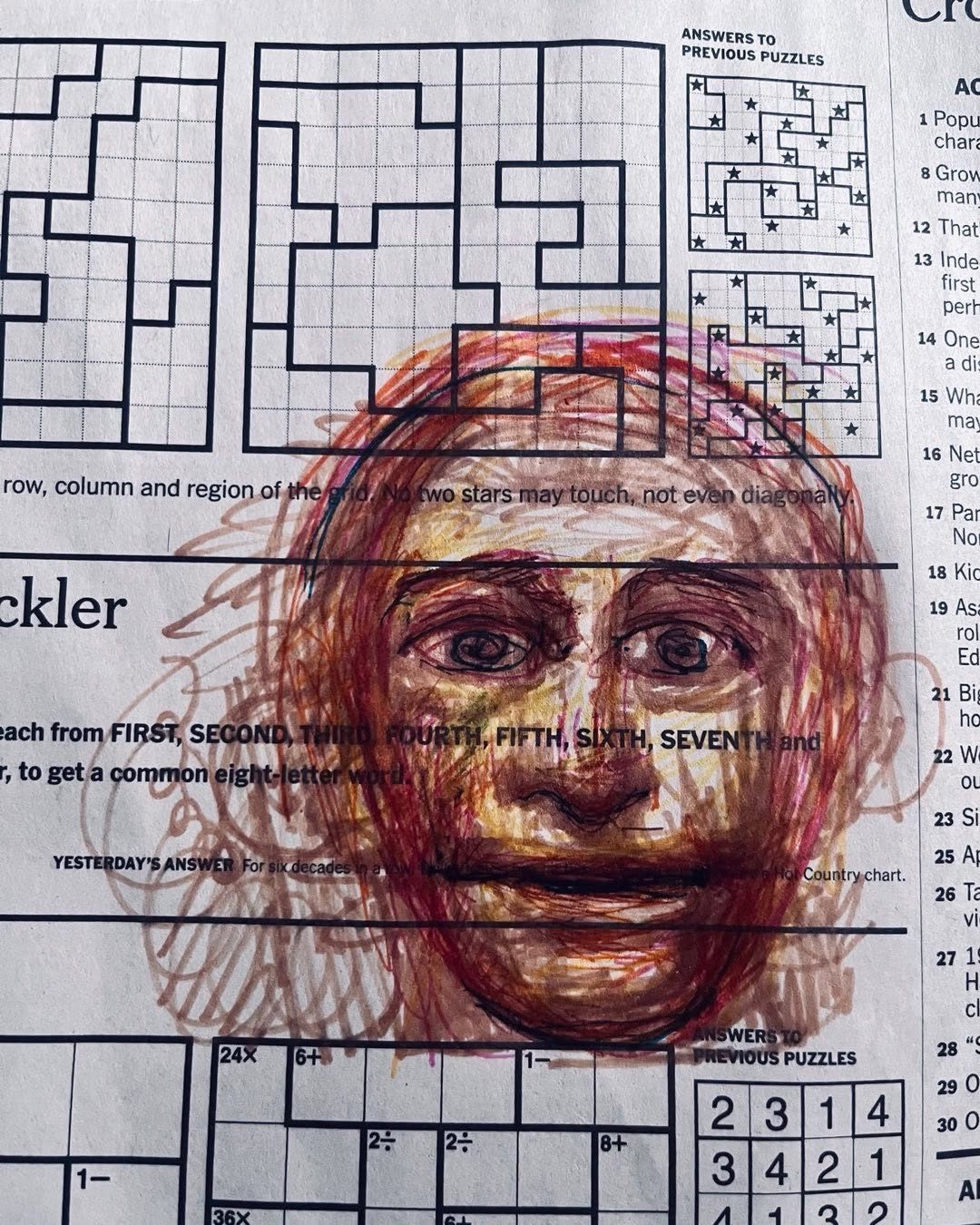 Drawing No. 1,399, 'Fendelman's puzzle page was more challenging than usual.', posted MAY 18, 2023