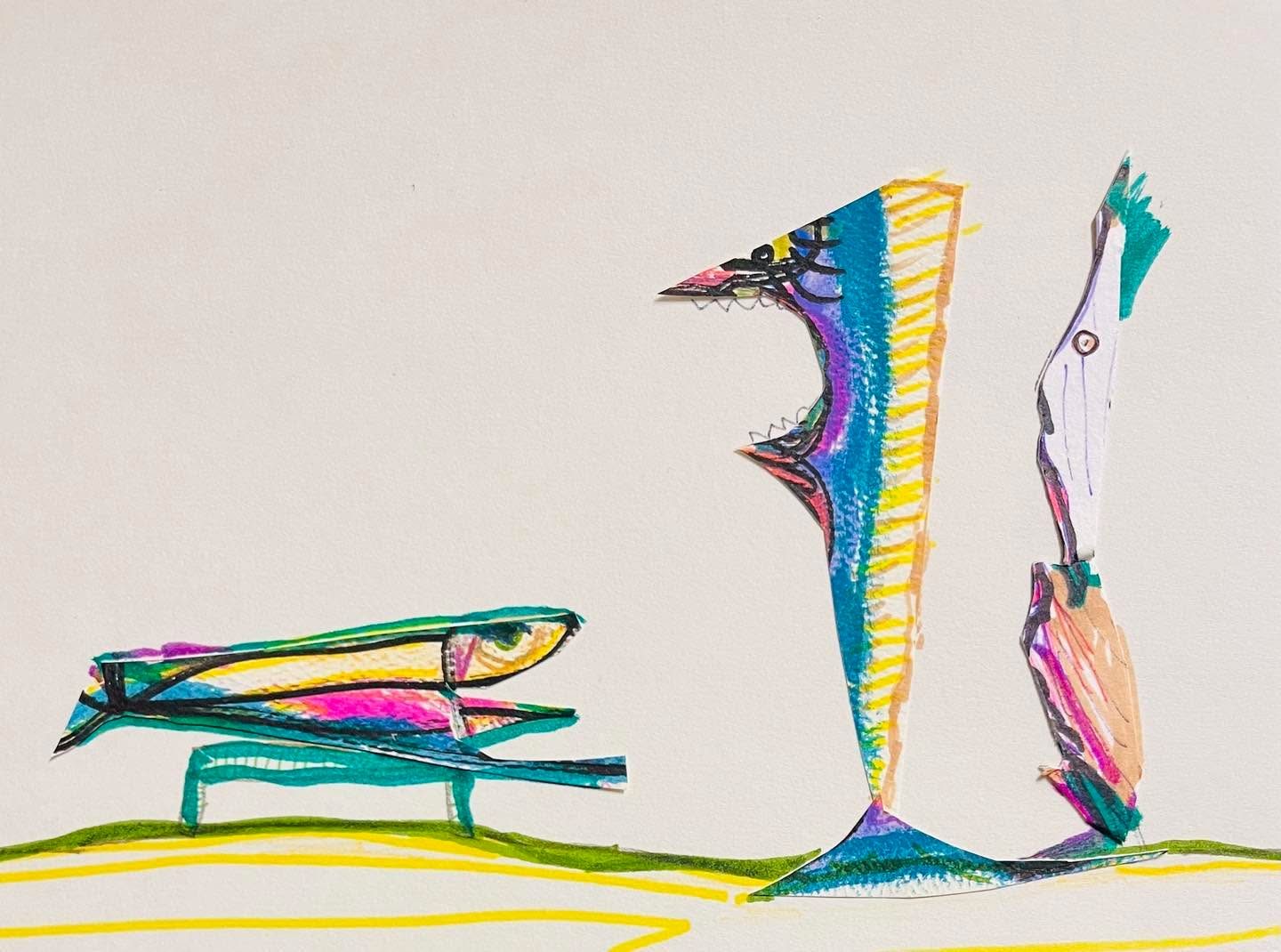Drawing No. 1,778, 'Ordway disliked it when large fish slept in his mandolin case.', posted MAY 13, 2024