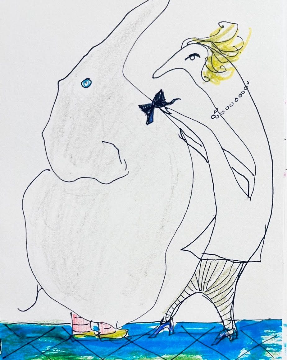 Drawing No. 1,938, 'Cecile felt compelled to redo everything.', posted OCT 10, 2024