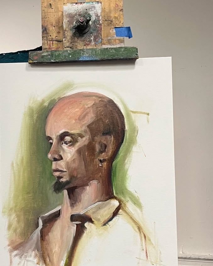 Drawing No. 1,876, 'Day one of portrait painting workshop with Costa Vavagianis at the Art Students League.', posted AUG 12, 2024