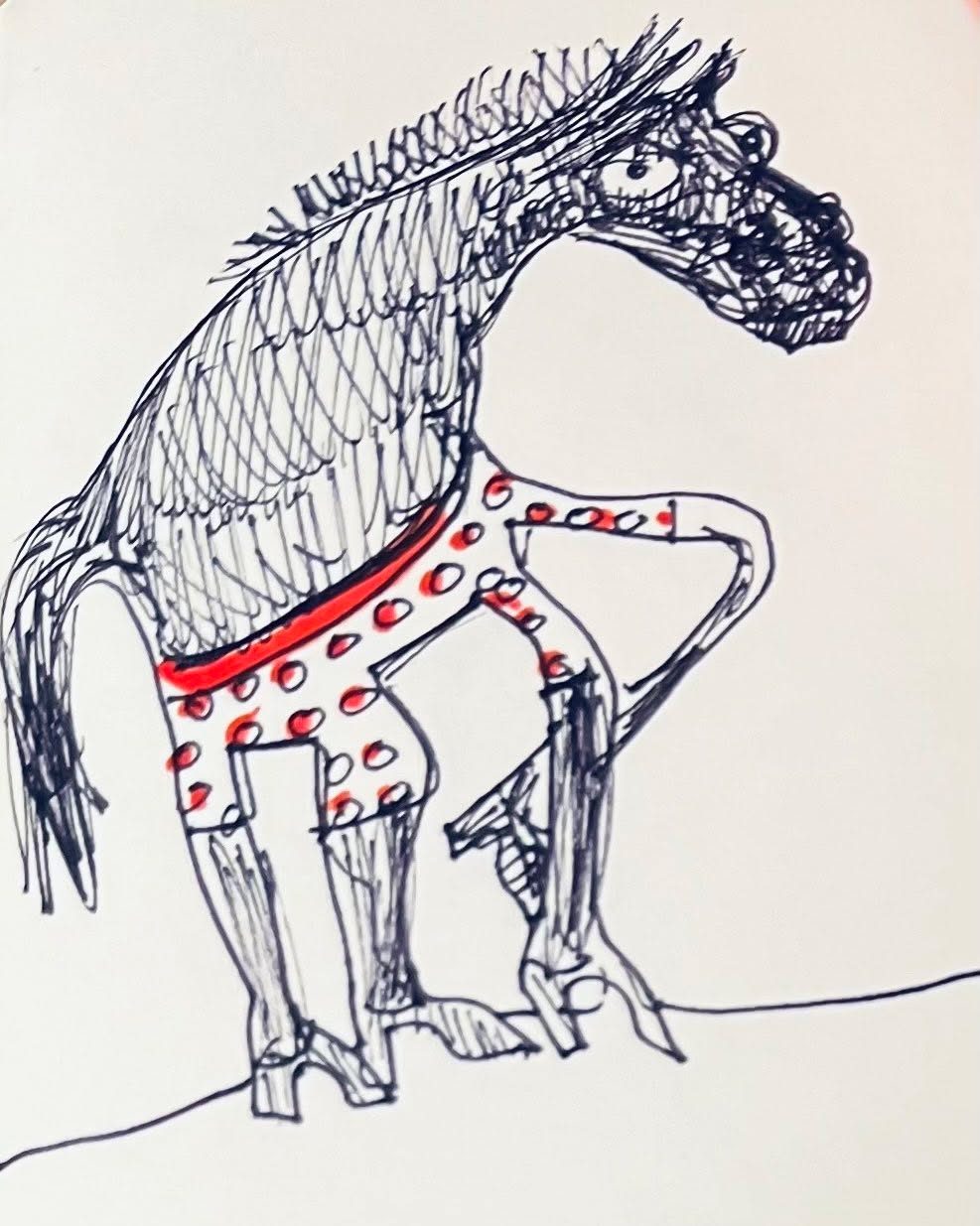 Drawing No. 1,884, 'Mr. Ed was bummed when Jockey canceled his endorsement deal.', posted AUG 19, 2024