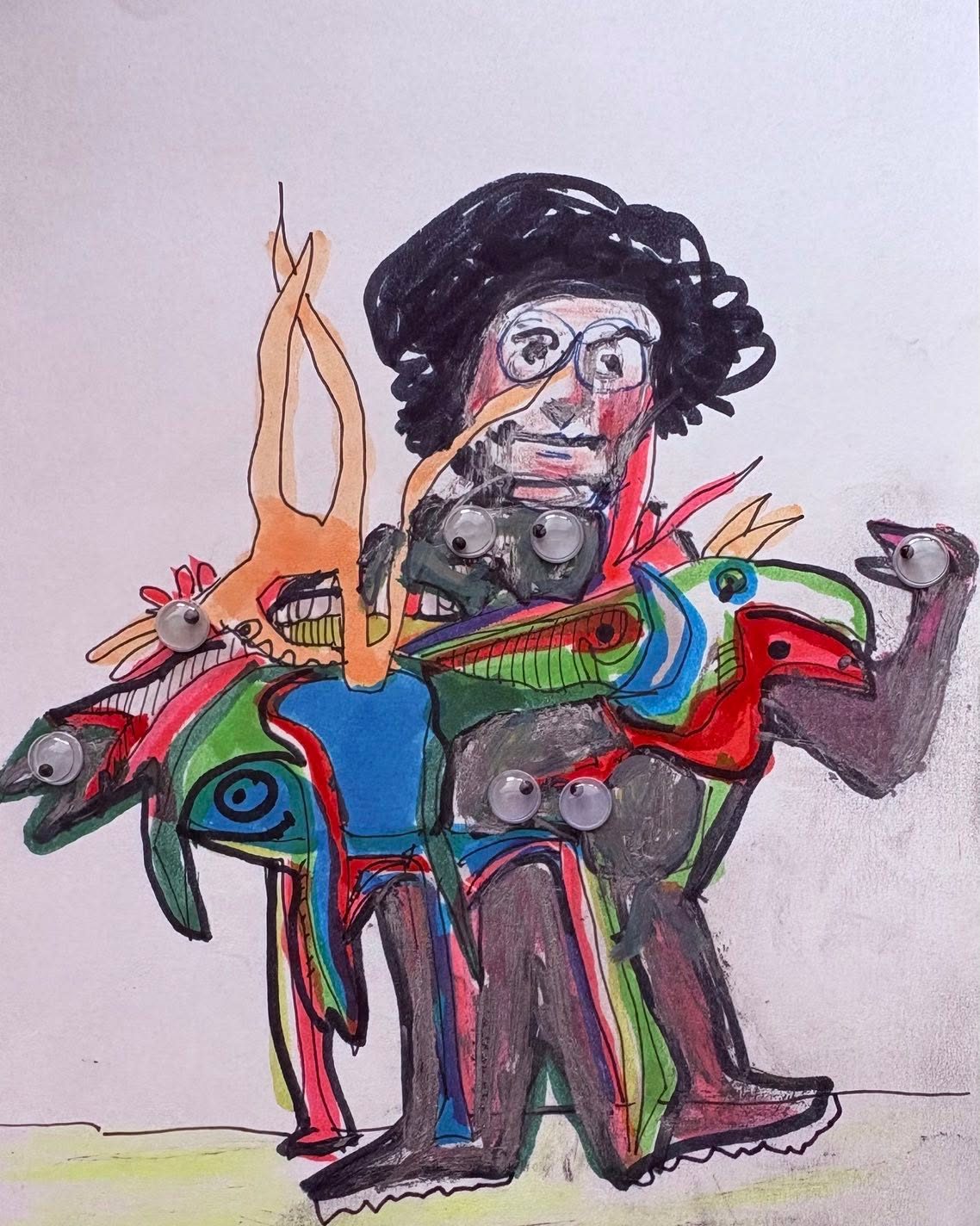 Drawing No. 2,598, 'The kids were eager to help Aunt Prudence with her Tai Chi.', posted JUN 4, 2026