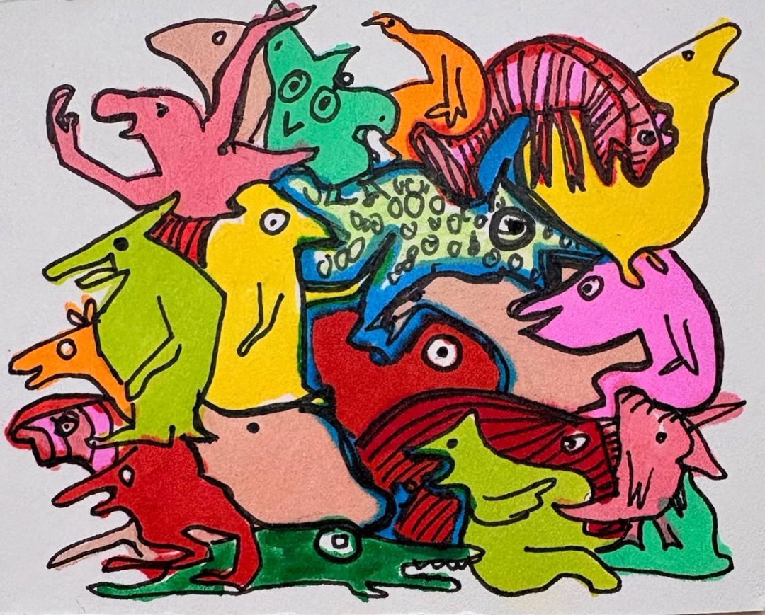 Drawing No. 2,161, 'Amy's pool aerobics class was very popular.', posted MAY 10, 2025