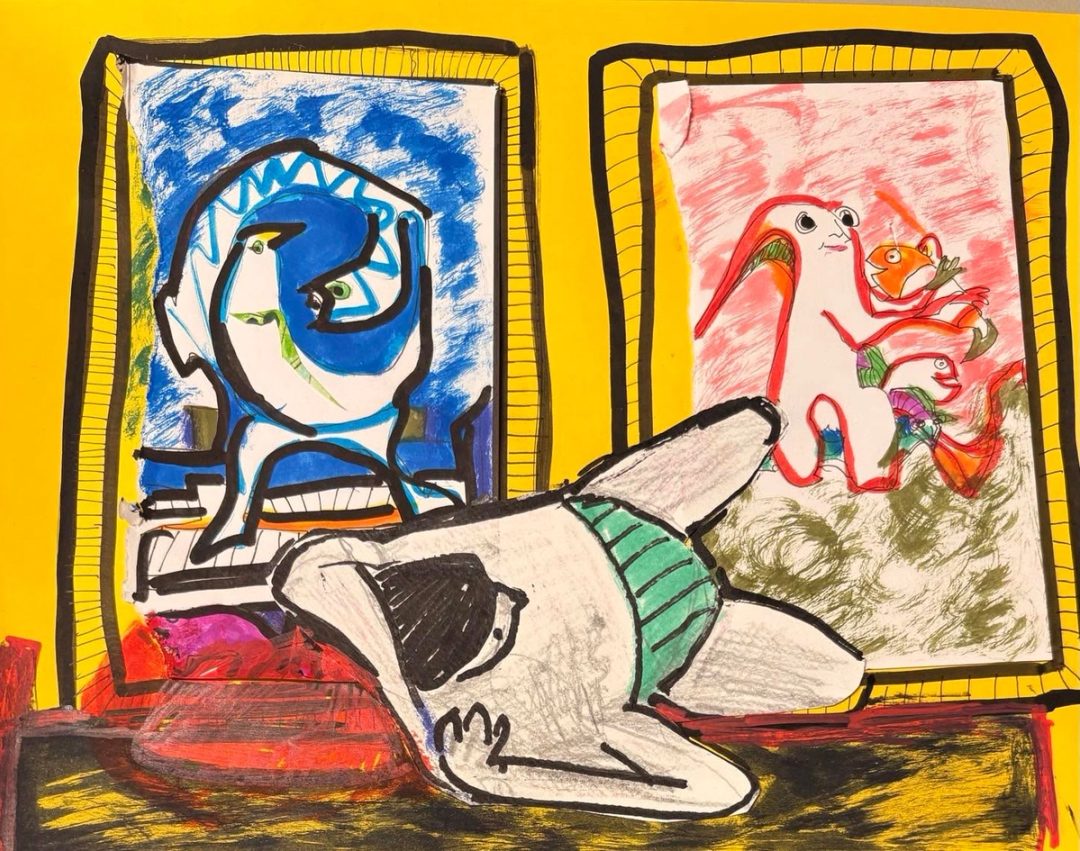Drawing No. 2,108, 'Heffernan had so many new TV shows on his list, he had to watch two at a time.', posted MAR 25, 2025