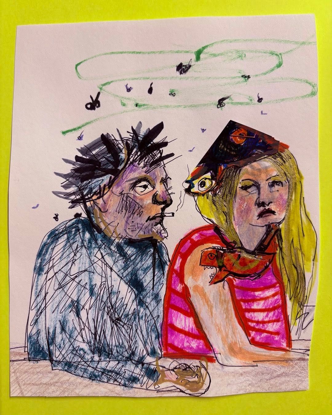 Drawing No. 2,430, 'Who could have guessed that Lance and Kitty's first date would lead to 70 years of marriage?', posted JAN 13, 2026