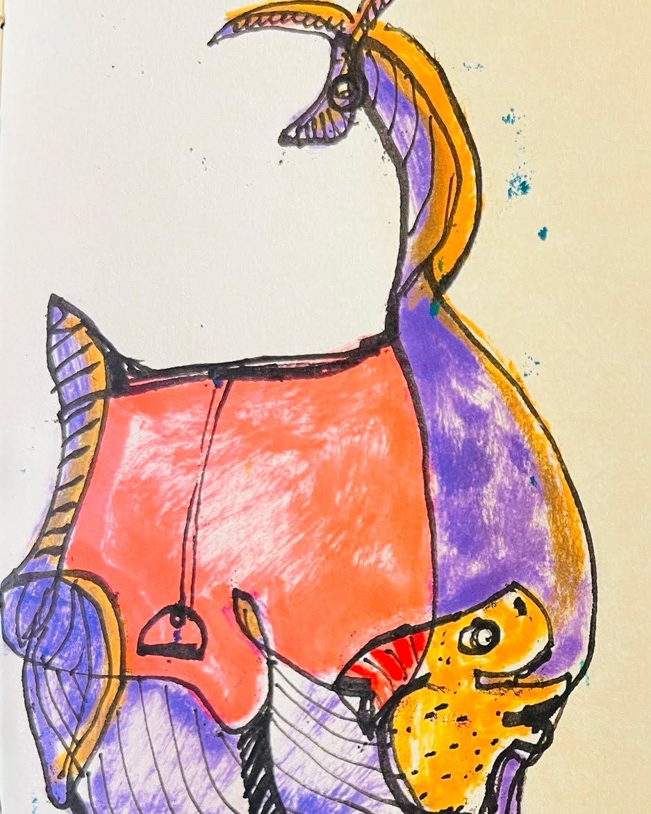 Drawing No. 1,858, 'Dobbin and Hlenn were a late entry at Saratoga.', posted JUL 28, 2024