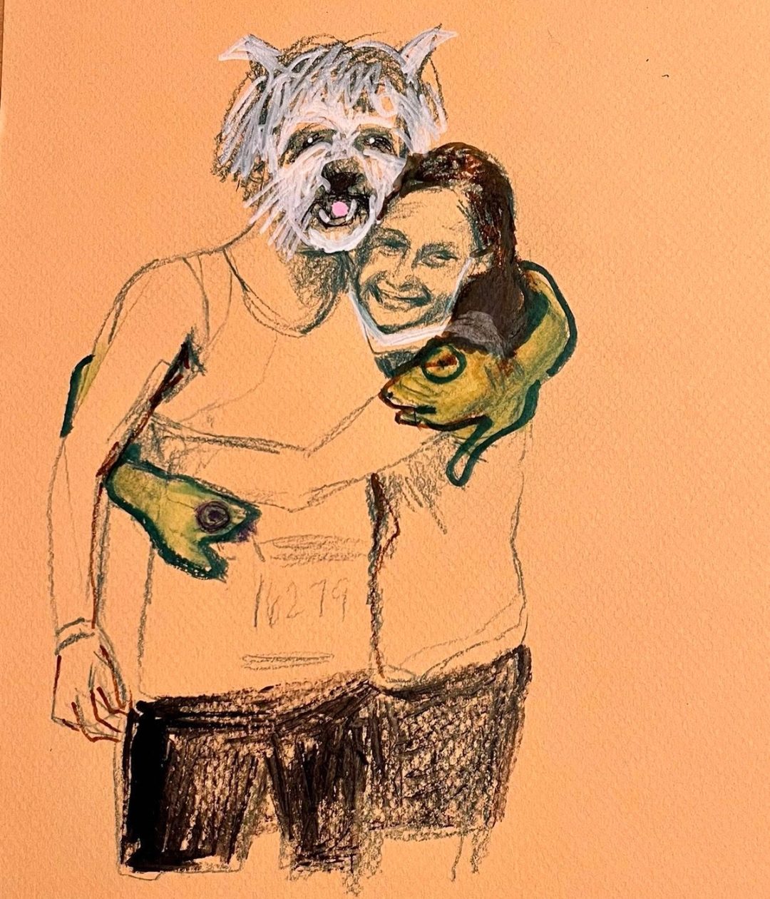 Drawing No. 1,206, 'Marathon runners had always been a friendly bunch.', posted NOV 12, 2022